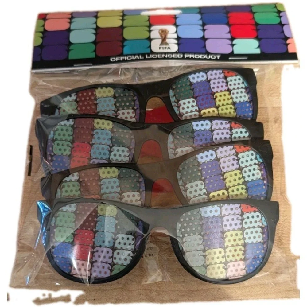 FIFA Official Licensed Billboard Sunglasses Black/Red. Package Of 4 NEW